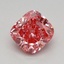 0.78 Ct. Fancy Vivid Pink Cushion Lab Grown Diamond
