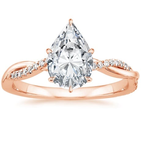 14K Rose Gold Petite Twisted Vine Diamond Bridal Set (1/4 ct. tw.)