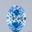 1.70 Ct. Fancy Vivid  Blue Oval Lab Grown Diamond