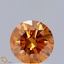 0.80 Ct. Fancy Intense Brownish Orange Round Lab Grown Diamond