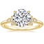18K Yellow Gold Fiore Diamond Ring, smalltop view