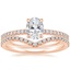 14K Rose Gold Viviana Diamond Ring (1/4 ct. tw.) with Flair Diamond Ring (1/6 ct. tw.)
