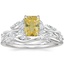 18K White Gold Secret Garden Diamond Ring (1/2 ct. tw.) with Winding Willow Diamond Ring (1/8 ct. tw.)