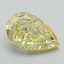 1.70 Ct. Fancy Vivid Yellow Pear Lab Grown Diamond