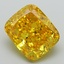 4.17 Ct. Fancy Vivid Yellow Cushion Lab Grown Diamond