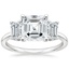 Platinum Luxe Rhiannon Three Stone Diamond Ring (3/4 ct. tw.), smalltop view