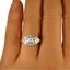 The Graziela Ring, smalltop view on a hand