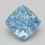 1.91 Ct. Fancy Vivid Blue Cushion Lab Grown Diamond