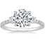 18K White Gold Radiance Three Stone Diamond Ring (1/3 ct. tw.), smalltop view