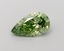 1.05 Ct. Fancy Vivid  Green Pear Lab Grown Diamond
