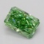 1.00 Ct. Fancy Vivid  Green Radiant Lab Grown Diamond