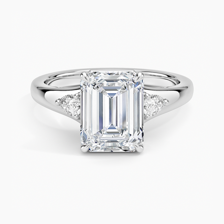 14K White Gold Aria Three Stone Signet Diamond Ring (1/4 ct. tw.)