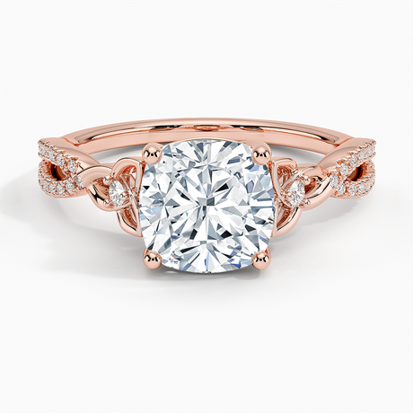 14K Rose Gold Luxe Celtic Love Knot Diamond Ring