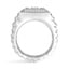 Radiant-Cut Diamond Textured Signet Ring, smallview