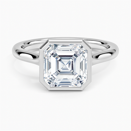 18K White Gold Luna 2mm Bezel Ring