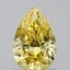 1.30 Ct. Fancy Intense Yellow Pear Lab Grown Diamond