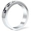 Sapphire and Diamond Baguette Double Wedding Band, smallside view