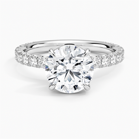 Platinum Luxe French Pavé Perfect Fit Diamond Ring (1/2 ct. tw.)