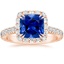 14K Rose Gold Sienna Halo Three-Quarter Coverage Diamond Ring (3/4 ct. tw.), smalltop view