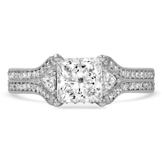 Custom Celtic Inspired Split Shank Diamond Ring