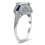 The Jeanita Ring, smalltop view on a hand