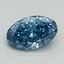0.80 Ct. Fancy Vivid Blue Oval Lab Grown Diamond