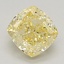 2.38 Ct. Fancy Intense Yellow Cushion Lab Grown Diamond