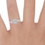 Platinum Selene Three Stone Diamond Ring (1/3 ct. tw.), smallzoomed in top view on a hand