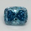 1.54 Ct. Fancy Vivid Blue Cushion Lab Grown Diamond