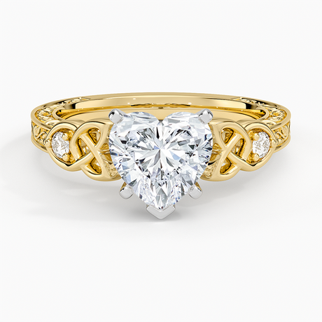 18K Yellow Gold Aberdeen Celtic Diamond Ring