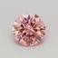 0.39 Ct. Fancy Vivid Pink Round Lab Grown Diamond