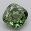 5.97 Ct. Fancy Vivid  Green Cushion Lab Grown Diamond