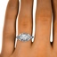 The Bardot Ring, smallzoomed in top view on a hand