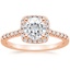 14K Rose Gold Odessa Halo Diamond Ring (1/5 ct. tw.), smalltop view