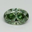 4.11 Ct. Fancy Vivid Green Oval Lab Grown Diamond