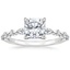 18K White Gold Versailles Hidden Halo Diamond Ring, smalltop view