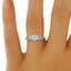 The Anjelica Ring, smalltop view on a hand