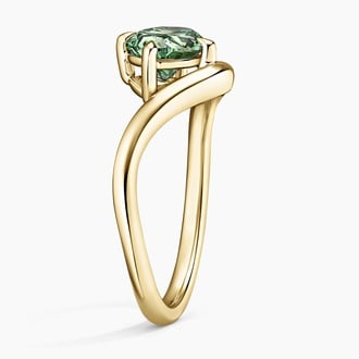 Silhouette Pacific Green Oval Lab Diamond Solitaire Ring (1 1/2 ct. tw.)