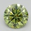 1.02 Ct. Fancy Vivid Green Round Lab Grown Diamond