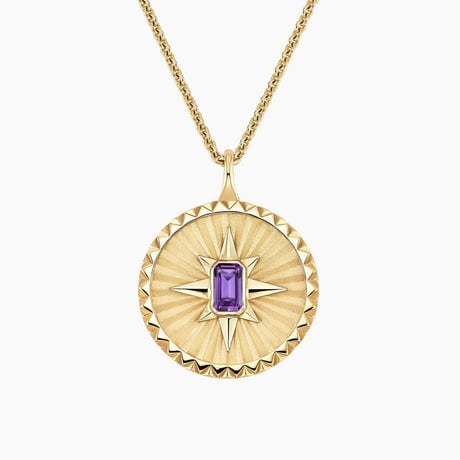 Star Amethyst Medallion Necklace