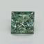1.02 Ct. Fancy Vivid Pacific Green Princess Lab Grown Diamond