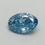 0.57 Ct. Fancy Vivid Blue Oval Lab Grown Diamond