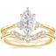 18K Yellow Gold Aria Contoured Diamond Bridal Set