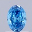 0.40 Ct. Fancy Vivid  Blue Oval Lab Grown Diamond