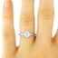 The Lynette Ring, smalltop view on a hand
