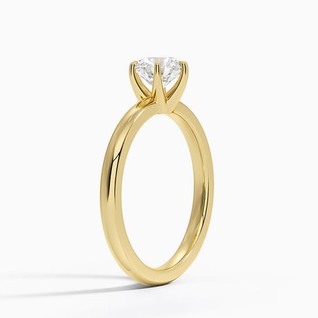 Fairmined 2mm Six-Prong Solitaire Comfort Fit Ring