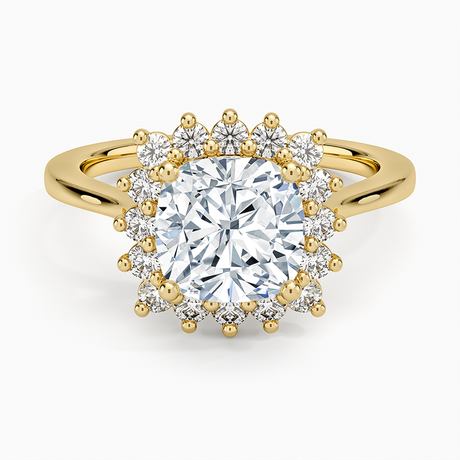 Sunburst Halo Engagement Ring - Brilliant Earth