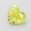 1.22 Ct. Fancy Vivid Yellow Heart Lab Grown Diamond