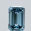 0.92 Ct. Fancy Vivid Blue Emerald Lab Grown Diamond