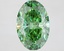 2.50 Ct. Fancy Vivid Green Oval Lab Grown Diamond